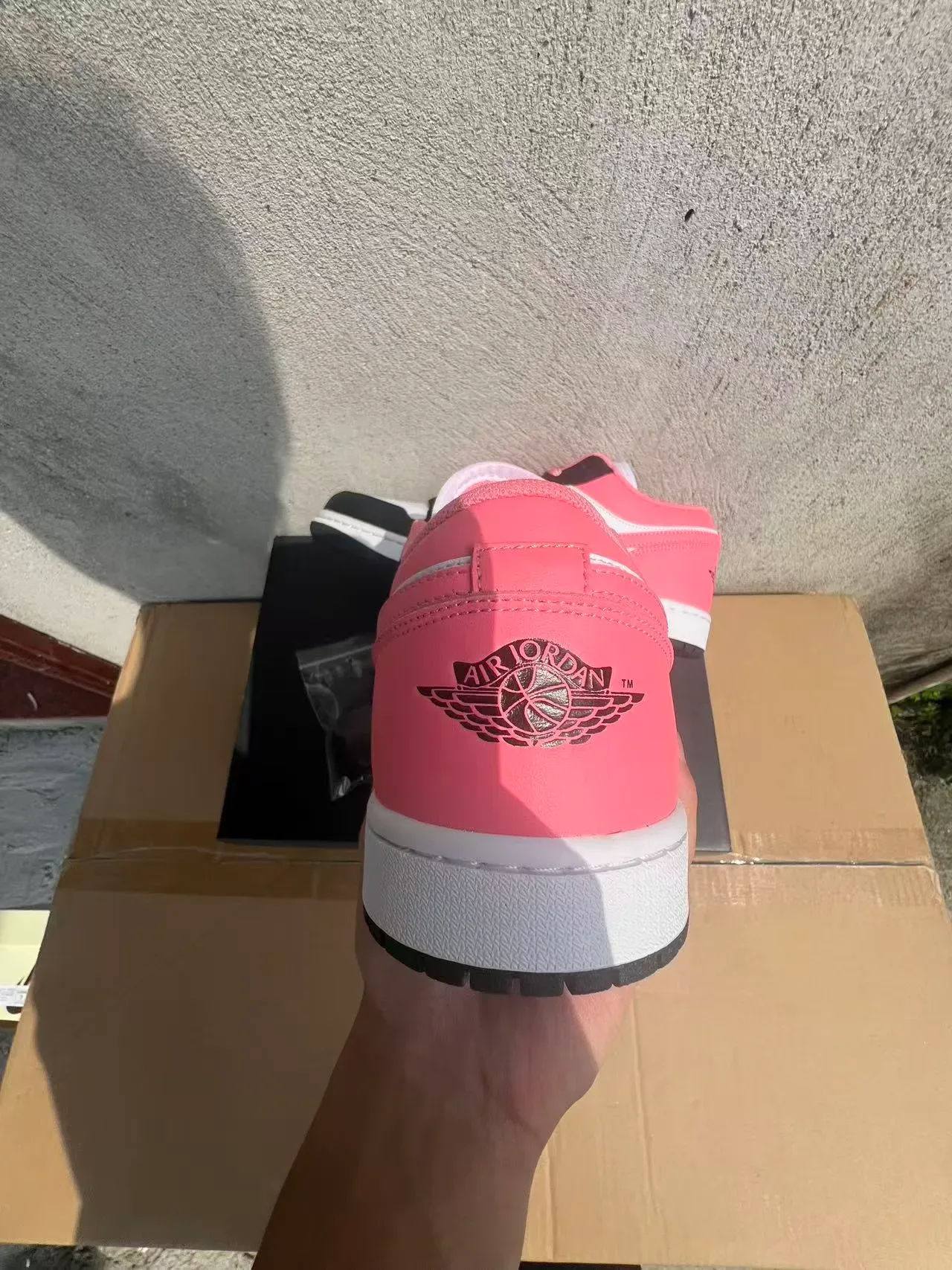 Nike Air Jordan 1 Low Pink White Black Lifestyle Sneakers 8
