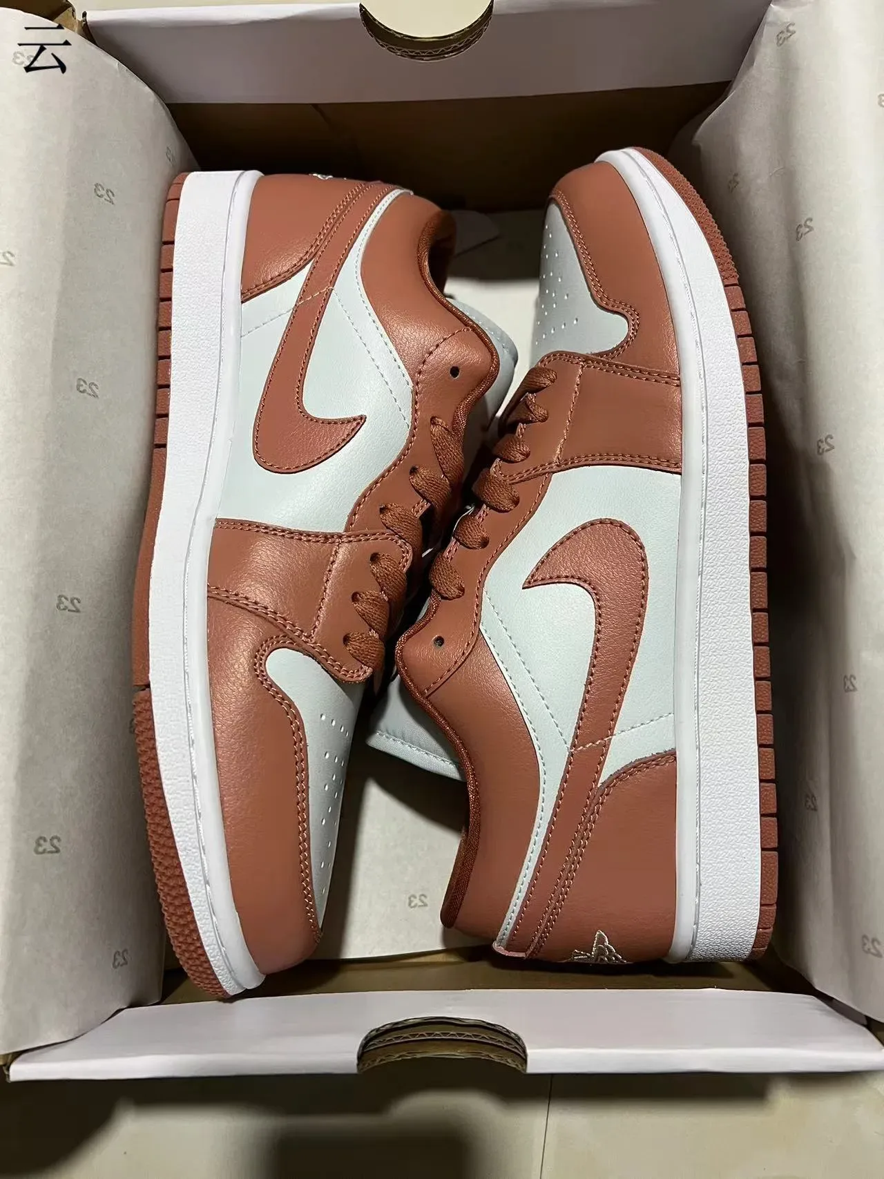 Nike Air Jordan 1 Low Terracotta White Lifestyle Sneakers 2