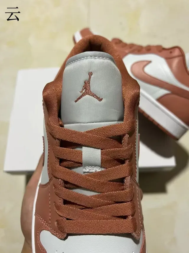 Nike Air Jordan 1 Low Terracotta White Lifestyle Sneakers 5