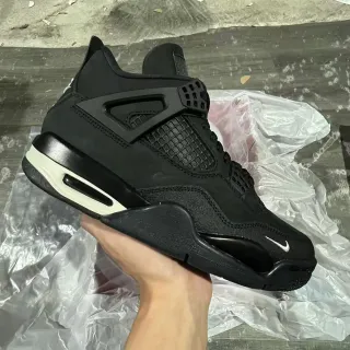 Nike Air Jordan 4 Black Off-White बास्केटबॉल जूते