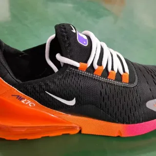 Nike Air Max 270 काली नारंगी गुलाबी रनिंग जूते