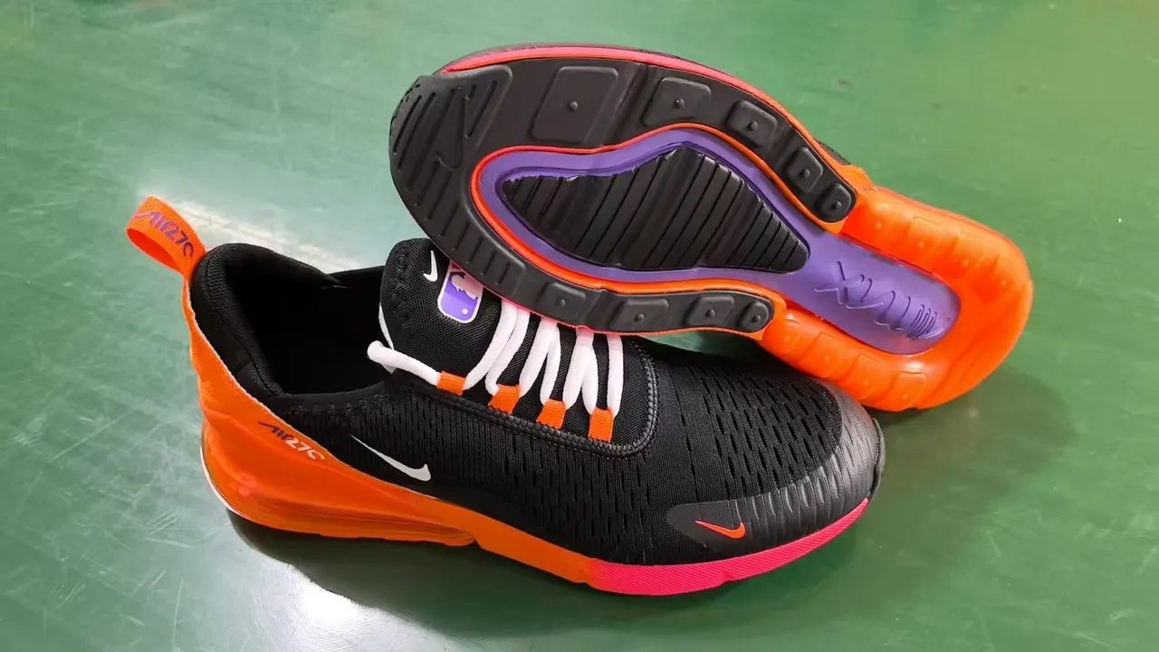 Nike Air Max 270 noir orange rose chaussures de course 2
