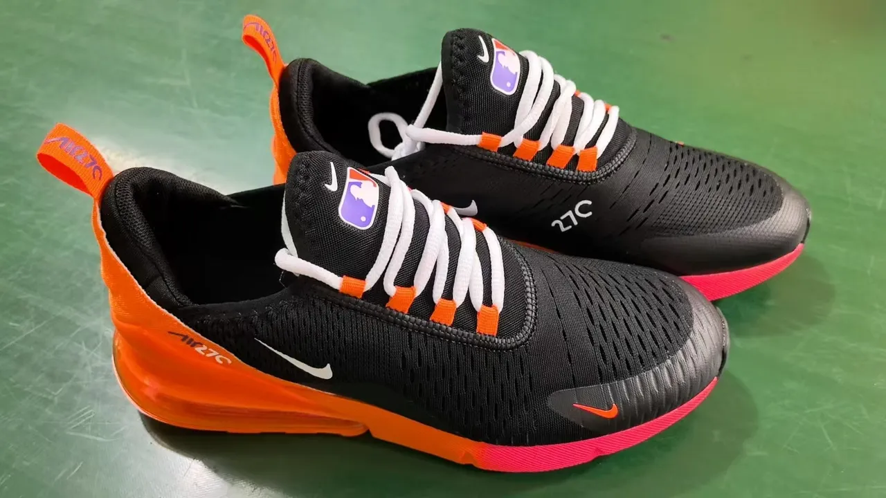 Nike Air Max 270 noir orange rose chaussures de course 3