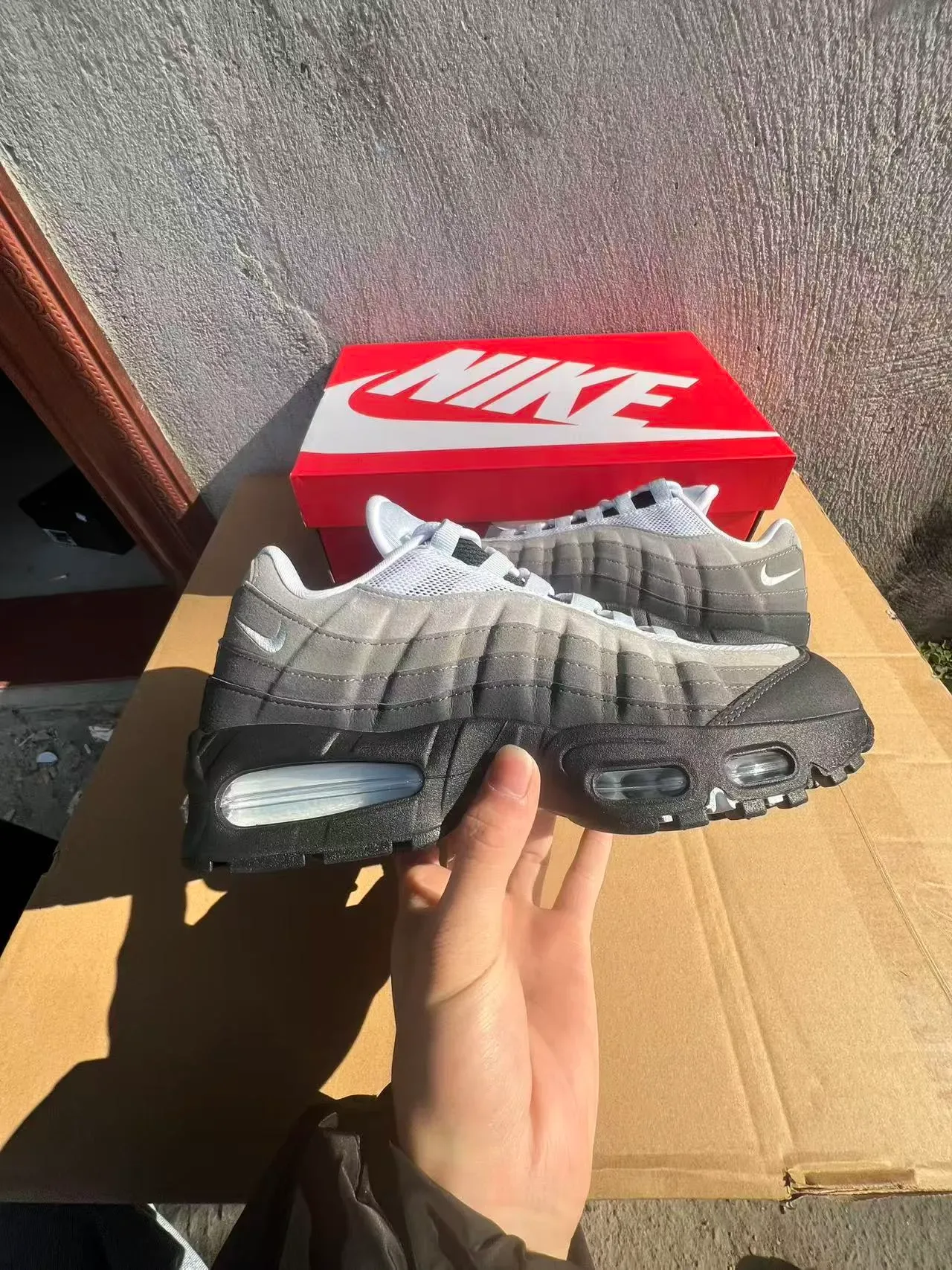 Nike Air Max 95 Gray Black White Lifestyle Sneakers 7