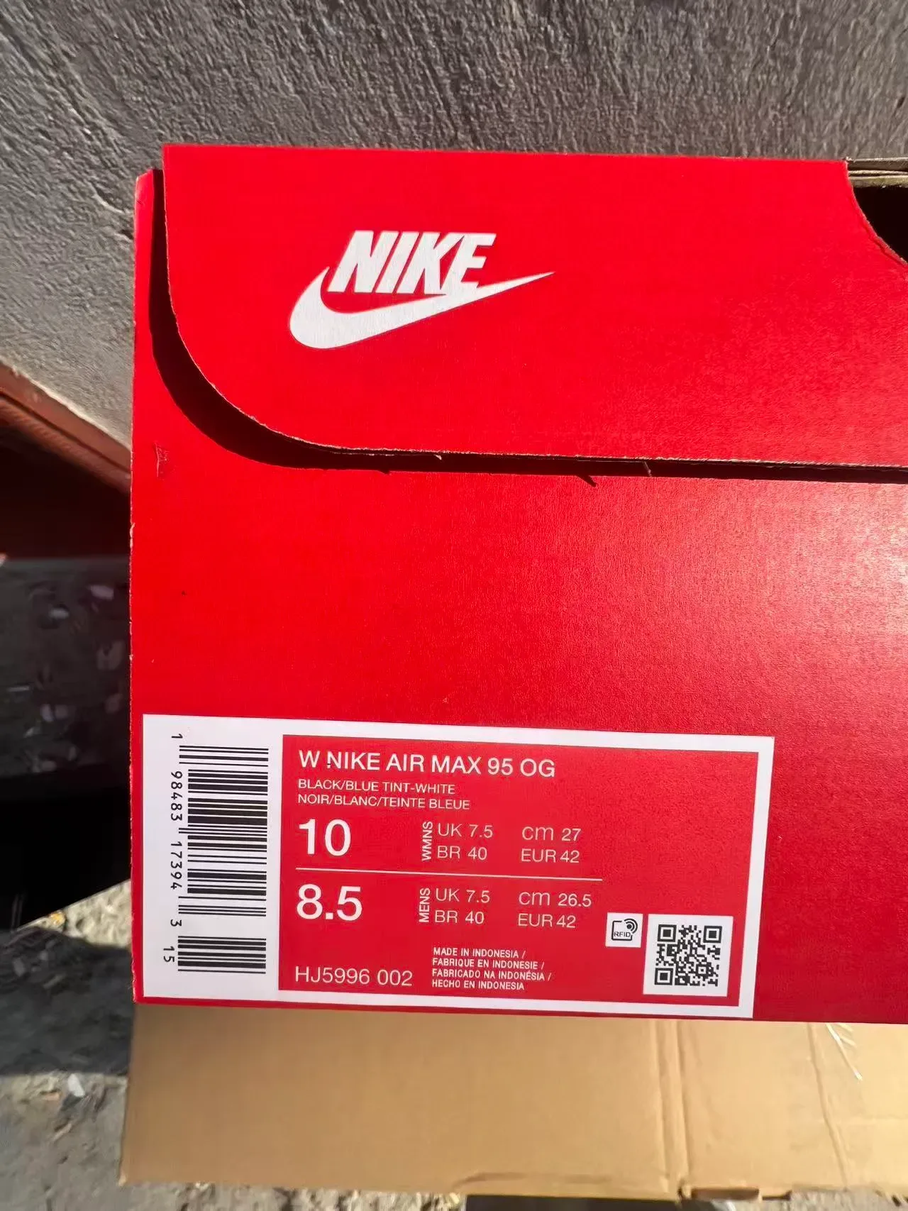 Nike Air Max 95 Gray Black White Lifestyle Sneakers 10
