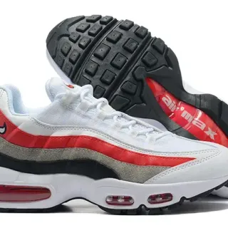 Nike Air Max 95 أبيض أحمر أسود رمادي حذاء أسلوب حياة