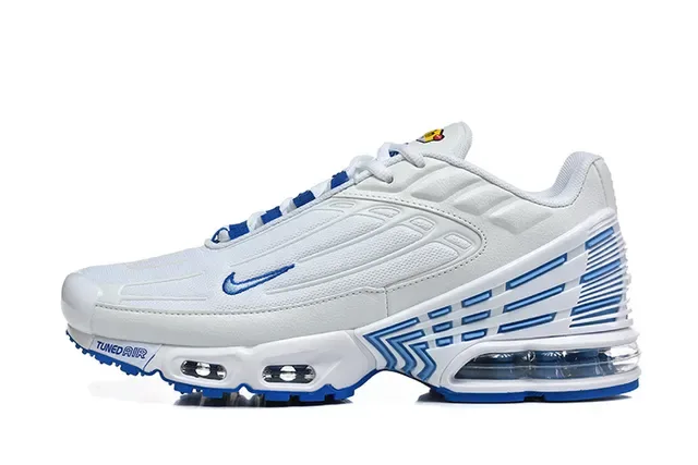 Nike Air Max Plus Tuned White and Blue Lifestyle Sneakers 11