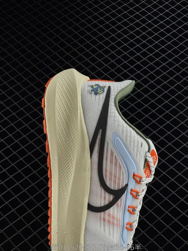 Nike Air Zoom Pegasus 39 White Black Orange Running Shoes 4