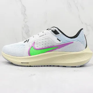 Nike Air Zoom Pegasus 40 सफेद बैंगनी हरा रनिंग जूते