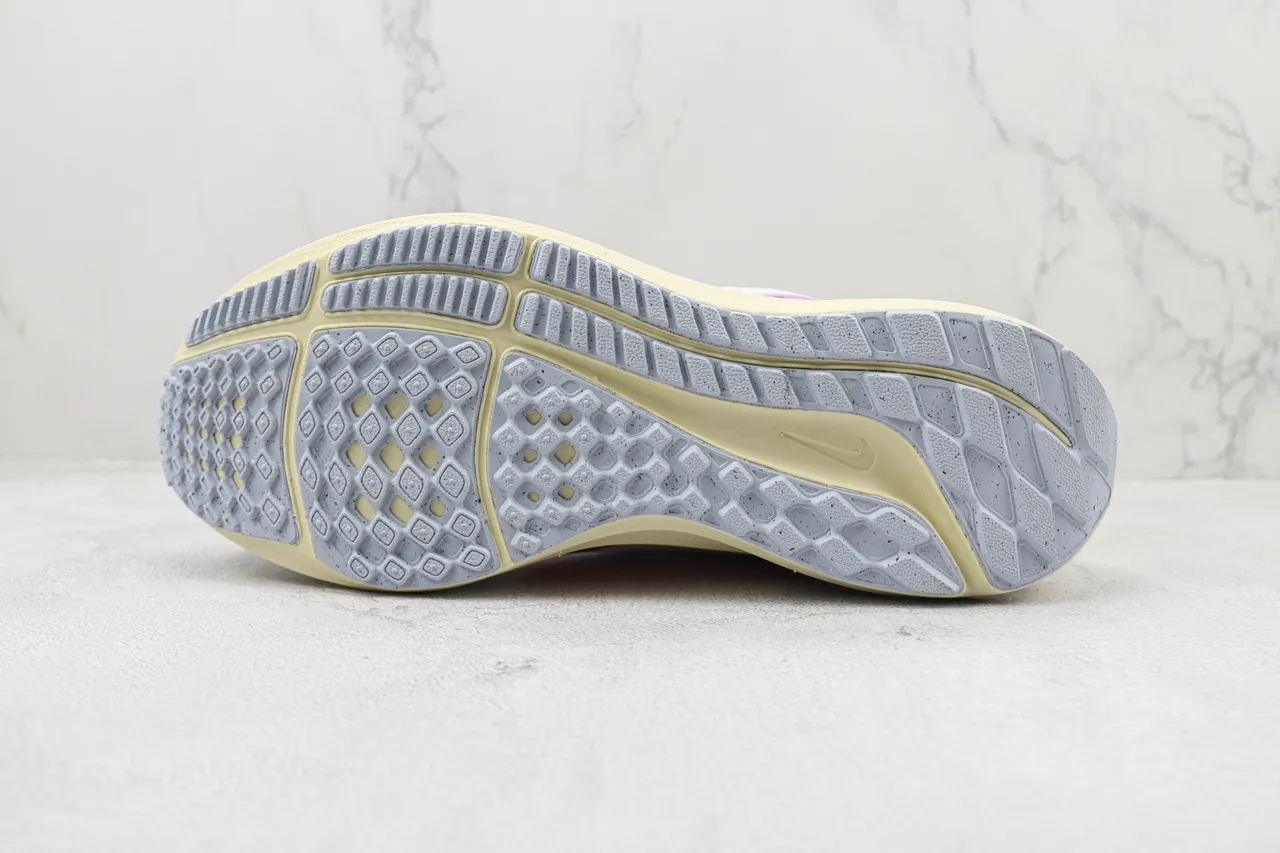 Nike Air Zoom Pegasus 40 Zapatillas de correr blancas moradas verdes 8