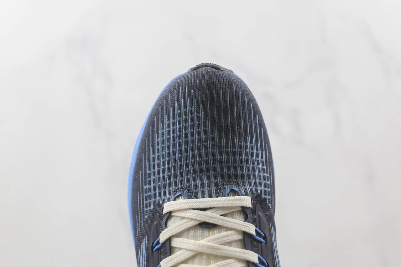 Nike Air Zoom Pegasus Navy Yellow, parte superior em knit engineered, sola de espuma em camadas, tênis de corrida 6