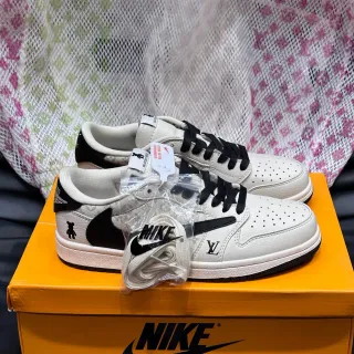 Nike بيج أسود لوتوب سيليويت جلد مثقوب أعلى أحذية رياضية لأسلوب الحياة