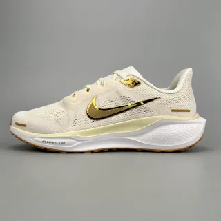 Tênis de corrida Nike Beige Gold com upper de malla engineered e Swoosh metálico