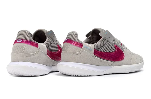 Nike 米色粉色 低帮 麂皮网面 室内足球鞋 5