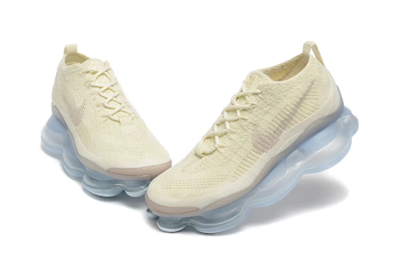Nike Tênis Lifestyle Beige Transparente Malha Superior Visível Unidade Ar Comprimento Total 3