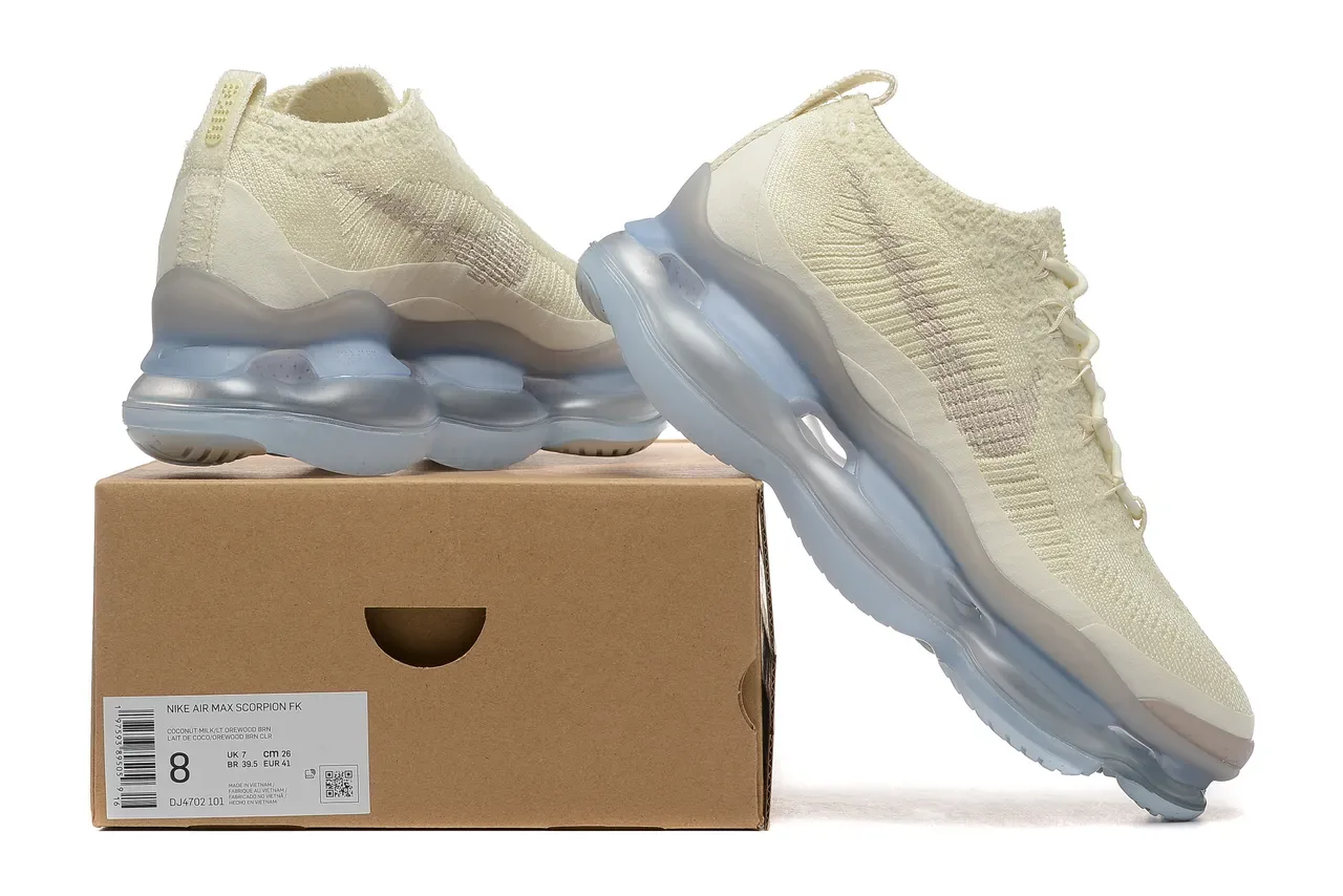 Nike Tênis Lifestyle Beige Transparente Malha Superior Visível Unidade Ar Comprimento Total 8
