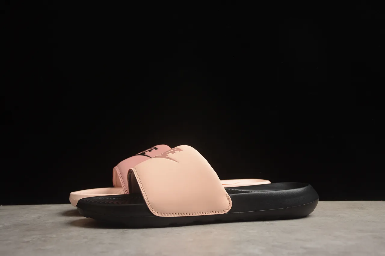 Nike Benassi Pink Beige Single-Strap Slide Molded Footbed Slippers 12