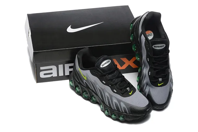 Nike Chaussures de course noires grises vertes citron avec amorti sphérique 2