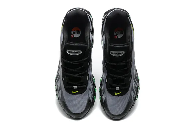 Nike Chaussures de course noires grises vertes citron avec amorti sphérique 3