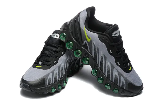 Nike Chaussures de course noires grises vertes citron avec amorti sphérique 4