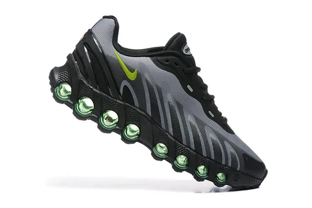 Nike Chaussures de course noires grises vertes citron avec amorti sphérique 7