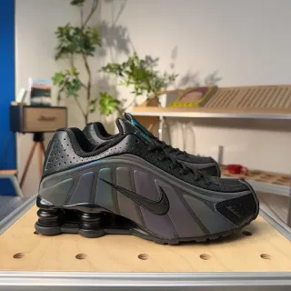 Nike أسود رمادي Shox امتصاص الصدمات العمودي لامع الوسادة الوسطى أسلوب الحياة أحذية رياضية