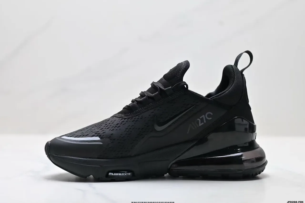 Nike Black Silver Perforated Engineered Mesh Upper Full-Length Visible Air Zoom Unit Lifestyle Sneakers 6
