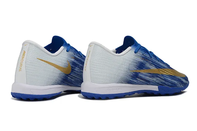 Nike Blue Gold Flyweave Upper Gradient Fade Turf Soccer Shoes 4