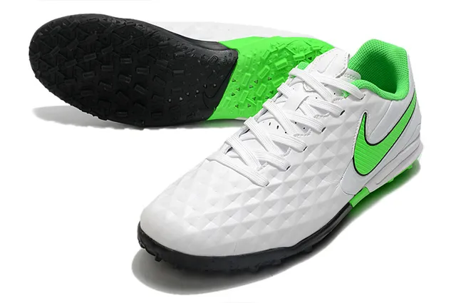 Nike Blue Green Diamond-Quilted Upper Perforated Mesh Panel Turf Soccer Shoes 10