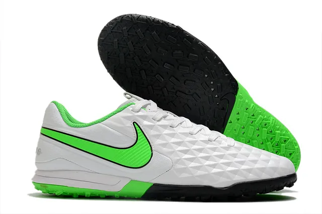 Nike Blue Green Diamond-Quilted Upper Perforated Mesh Panel Turf Soccer Shoes 12