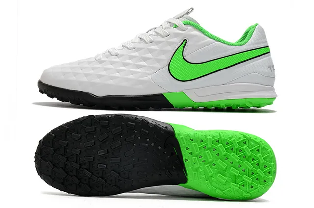 Nike Blue Green Diamond-Quilted Upper Perforated Mesh Panel Turf Soccer Shoes 13