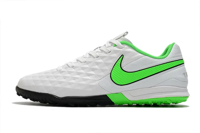 Nike Blue Green Diamond-Quilted Upper Perforated Mesh Panel Turf Soccer Shoes 14