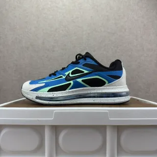 Nike Blue Green Layered Synthetic And Mesh Upper Wave-Shaped Overlays Lifestyle Sneakers — Nike Lifestyle Sneakers photo from the Yupoo catalog