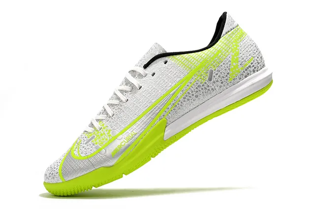 Nike Chaussures de football indoor bleu orange coupe basse upper synthétique overlay texturé grille 9