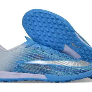 Nike Tênis de Futebol Azul Roxo Low-Cut Knit Upper para Turf