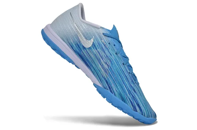 Nike Blue Purple Low-Cut Knit Upper Turf Soccer Shoes 2