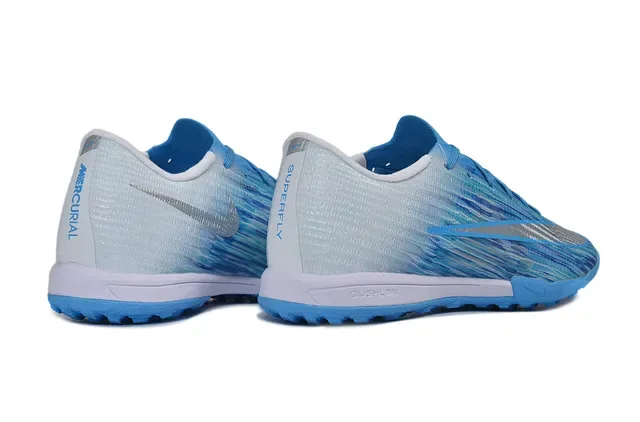 Nike Blue Purple Low-Cut Knit Upper Turf Soccer Shoes 5