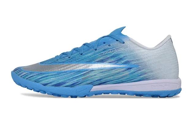 Nike Blue Purple Low-Cut Knit Upper Turf Soccer Shoes 6