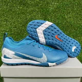 Nike Azul Branco Sapatos de Futebol Turf de corte baixo com upper sintético texturizado