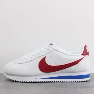 Nike Cortez أبيض أحمر أزرق نمط حياة حذاء رياضي