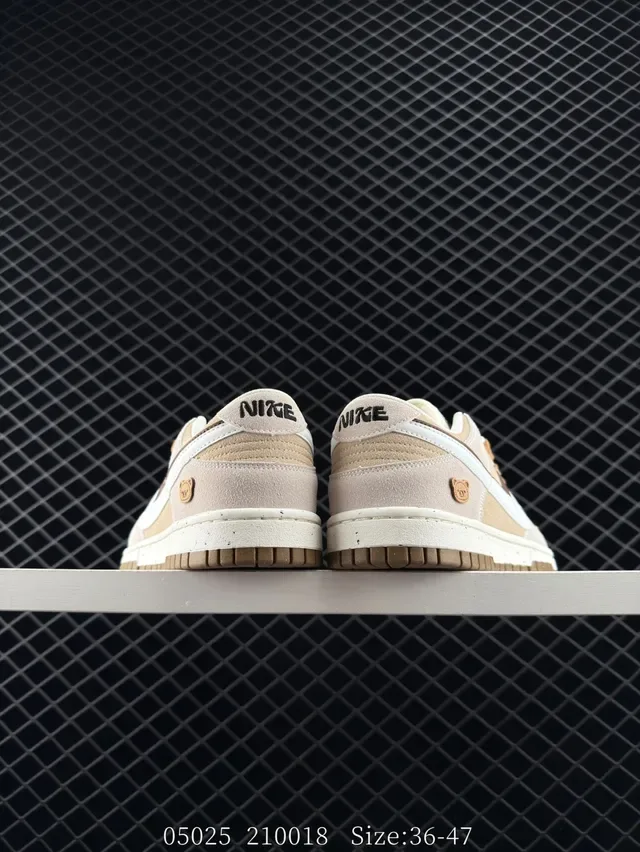 Nike Dunk Low Beige Brown Suede Lifestyle Sneakers 3