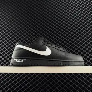 Nike Dunk Low أسود أبيض 'TIME' حذاء أسلوب حياة رياضي