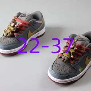 Nike Dunk Low رمادي ذهبي أحمر أسلوب الحياة حذاء رياضي