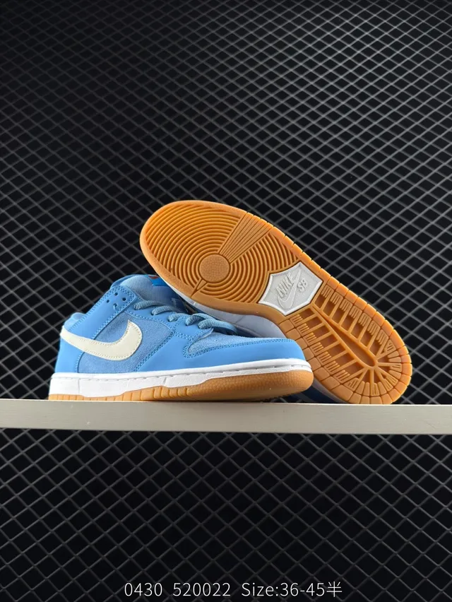 Nike Dunk Low हल्का नील क्रीम गम स्केटबोर्ड जूते 2