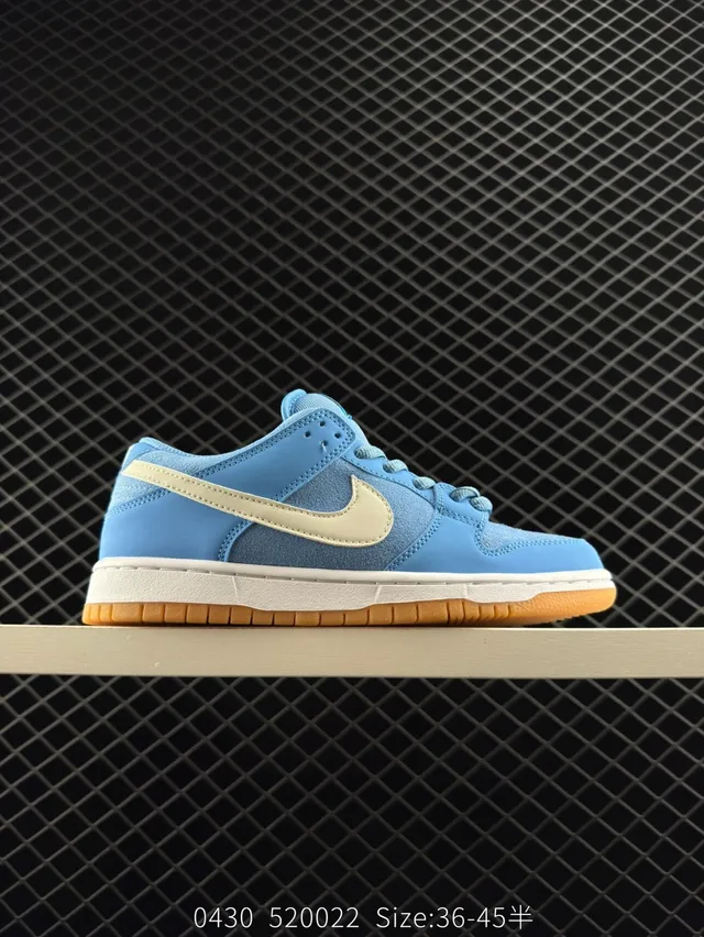 Nike Dunk Low हल्का नील क्रीम गम स्केटबोर्ड जूते 6