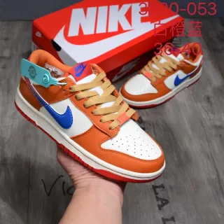 Nike Dunk Low برتقالي أبيض أزرق حذاء لايف ستايل