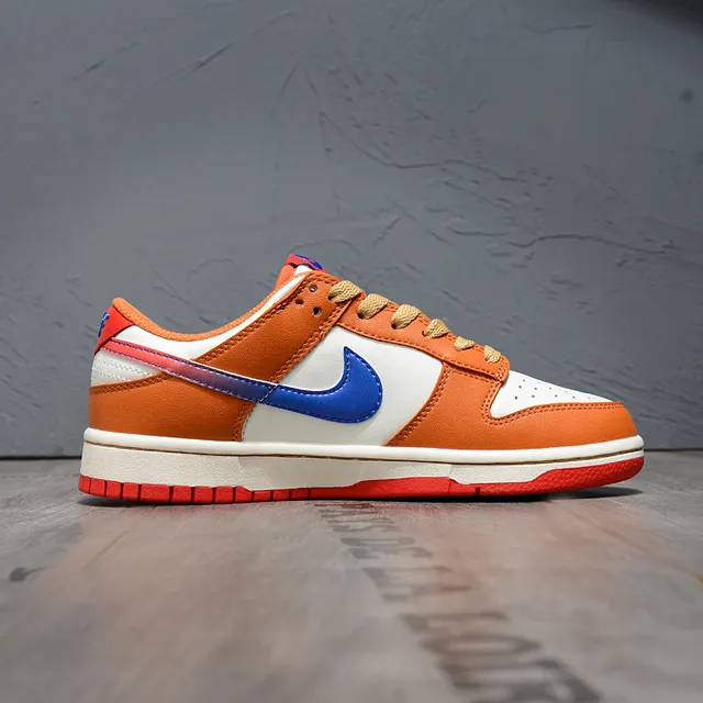 Nike Dunk Low Orange White Blue Lifestyle Sneakers 5