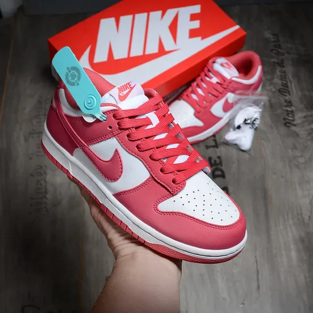 Nike Dunk Low Rose Red White Lifestyle Tênis 2