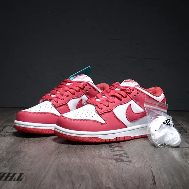 Nike Dunk Low Rose Red White Lifestyle Tênis 3