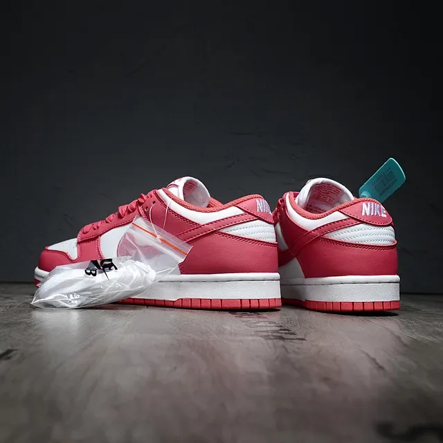 Nike Dunk Low Rose Red White Lifestyle Tênis 4